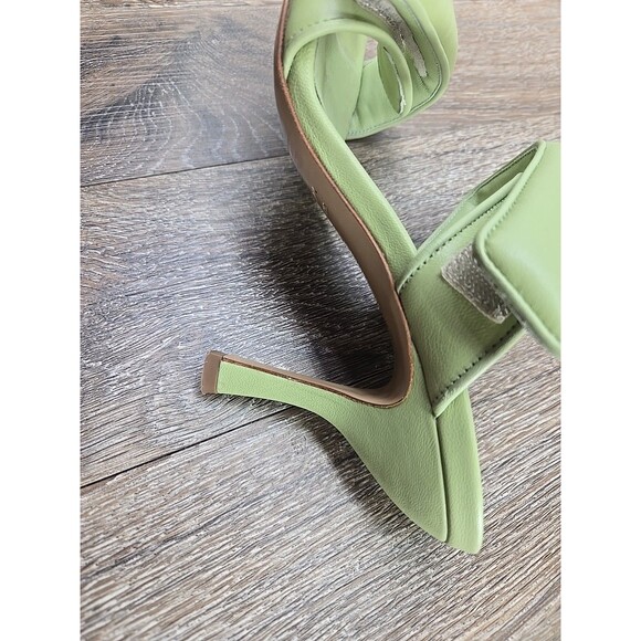 Gia Borghini GIA x Pernille Teisbaek Two Strap Padded Leather Sandals Green 37 - Picture 14 of 16